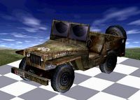 Jeep Truck Textured low-poly