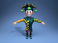 Medieval character jester 05
