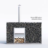 Modern BBQ gabion