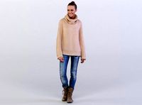 Julia 0360 Woman in a sweater walking