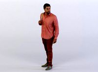 Amir 0413 Man Standing, Bag on one Shoulder