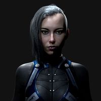 Hyper-realistic female head
