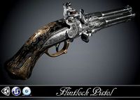 Flintlock pistol Night Quartet - model and textures
