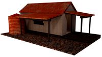 Rusty Old Shack - Game Ready