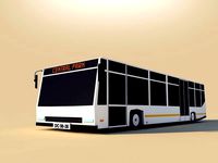 Cartoon Low Poly City Bus