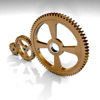 Cogwheels brass