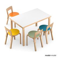 Aalto rectangular tables and chairs