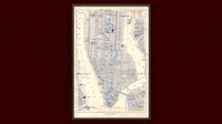 Drawing old New York City Map in frame