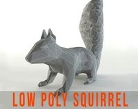 Squirrel Lowpoly Chipmunk Rodent Mammal Animal Low Poly