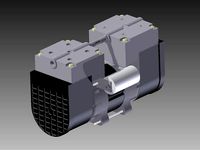 Vacuum pump double piston