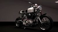 Cafer racer chrome motocycle