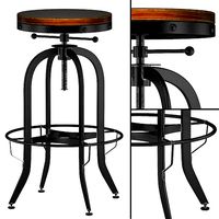 Industrial Vintage Bar Stool Black