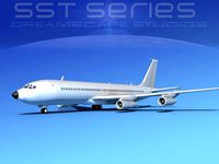 Boeing 707-320 SS bare metal