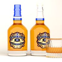 Chivas Regal whiskey bottle