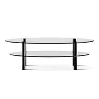 Eliptical Glass Coffee Table 1