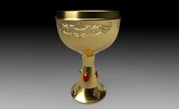 Gold Engraved Wine Chalice