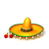 Hat Sombrero And Maracas