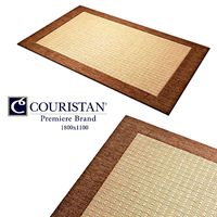 Carpet Couristan Checkered Field Rug in Natural Cocoa