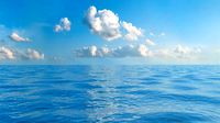 Seascape background with seamless sky panorama