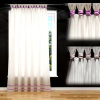 Curtain on garters