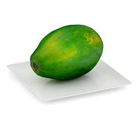 Papaya on White Plate