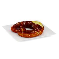 Pretzel on White Plate