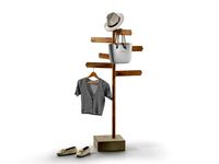 687 Coat Rack with O Bag Moccasins and Shirt