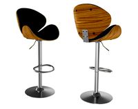 Bar Bend Wood Stool