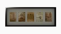 Leonardo Da Vinci Drawings Collection in frame