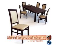 Chair SYLWEK1ECO Table ERNEST dining set Halmar