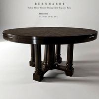 Bernhardt Sutton House Round Dining Table Top and Bas