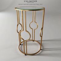 CENTURY FURNITURE CLAIRE ACCENT TABLE - GOLD