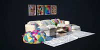 Sofa Room table design rom 3d models