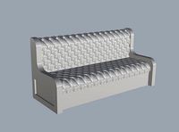 Capitone wooden sofa