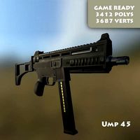Ump 45 Low Poly
