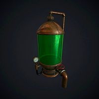 Steampunk boiler animated pbr
