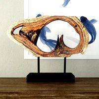 Wooden Decoration on Stand