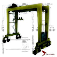 RTG port crane low poly
