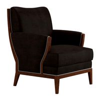 Black And Dark Brown Armchair