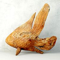 Solda Teak Fish Decor