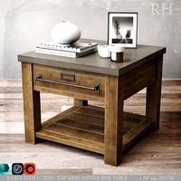 ZINC-TOP MERCANTILE SIDE TABLE