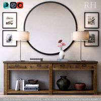 ZINC-TOP MERCANTILE CONSOLE