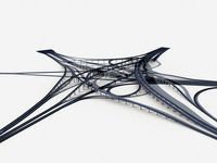 Highway Viaduct flyover 3D model-4
