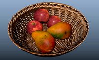 Fruits with basket
