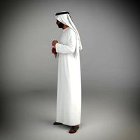 Traditional arab man from dubai posed standing