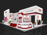 Exhibition stall 3d model 15x9 mtr 4 sides open