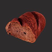 Brown Loaf of Bread Cut