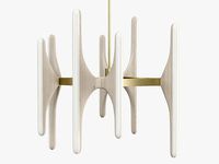 Bleached Ash and Onyx Chandelier