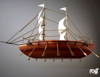 decorative wooden boat