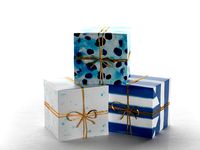 Indigo Speckles Gift Wrap